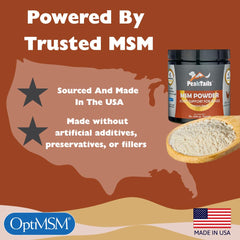 KALA HEALTH PeakTails MSM supports healthy skin and glossy coat in dogs.
