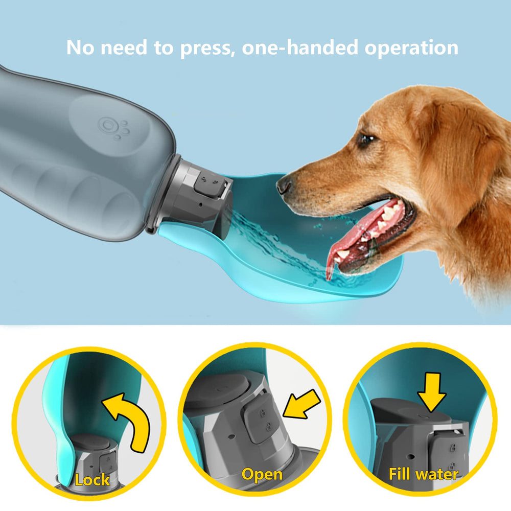 Kalimdor food-grade plastic bottle for safe pet hydration outdoors.