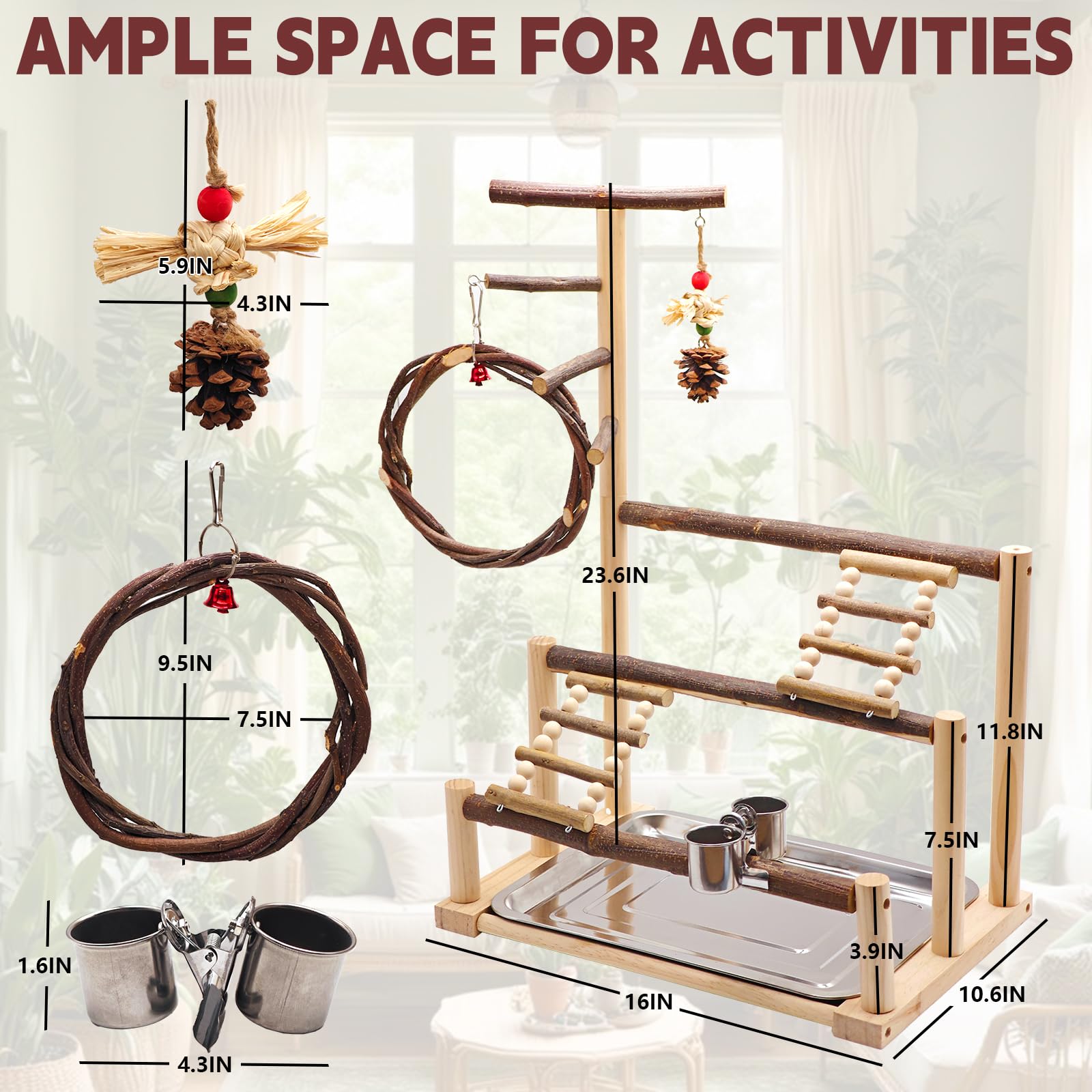 Kaliswell Bird Playground climbing ladder for exercise and exploration