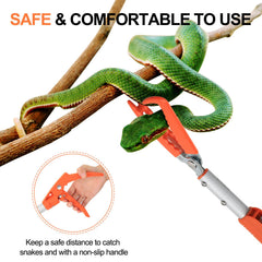 Kalkal Snake Grabber Tool wide jaws with soft silicone for snake safety