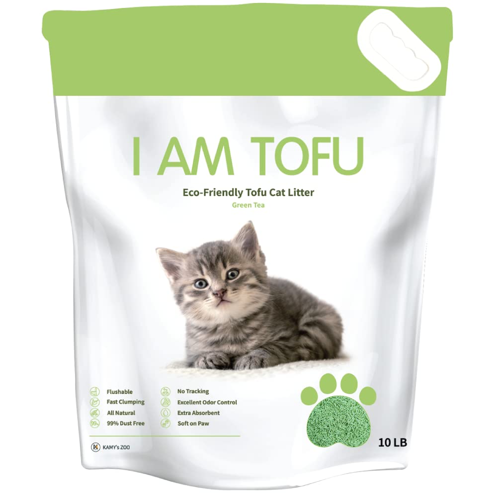 Kamys Zoo I Am Tofu bag closeup, green tea formula, eco-friendly packaging.