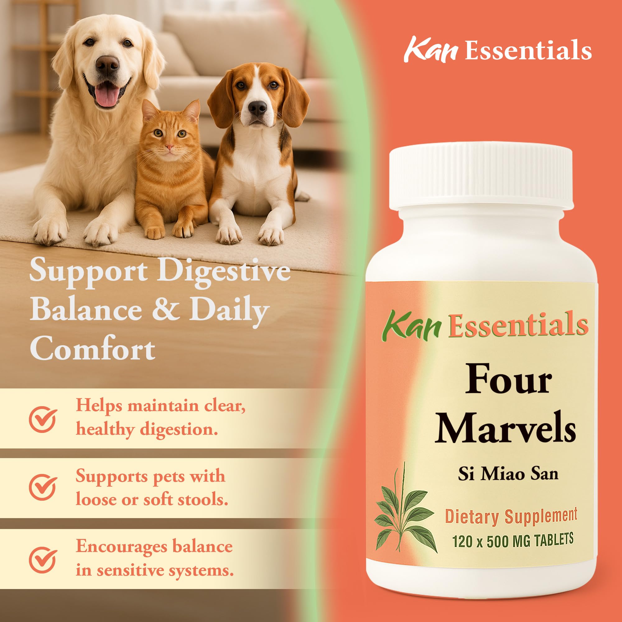 Packaging box with product details and dosage guidance for pet parents.