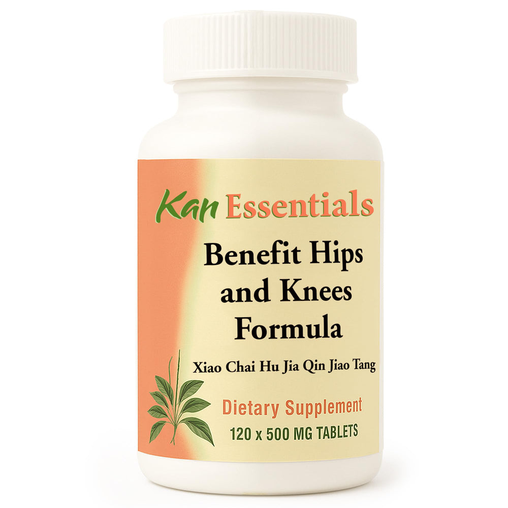 Kan Herbs hips and knees formula bottle pour suggests joint support for pets
