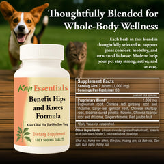 Kan Herbs joint support for dogs and cats with easy-to-administer tablets