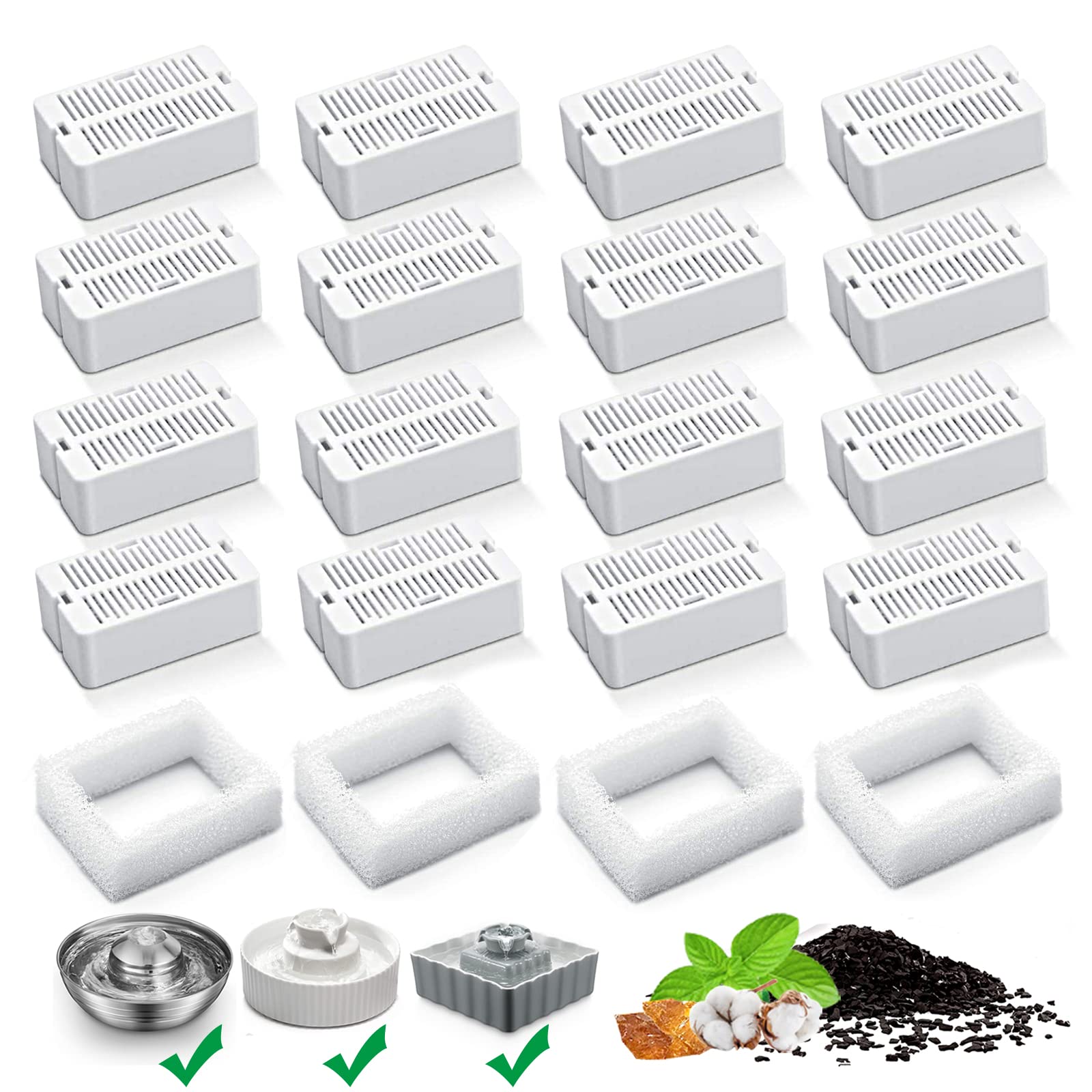 KANCHOU cat fountain carbon filter for cleaner water and odor control.