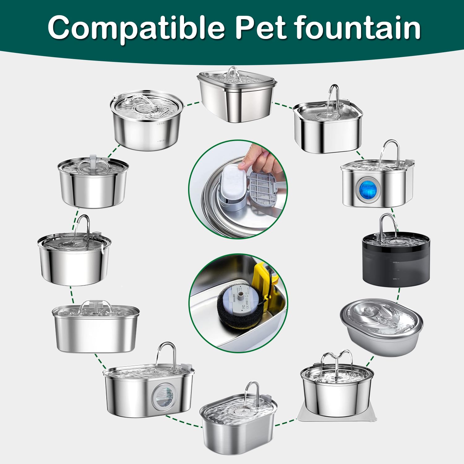 KANCHOU water-quality filter improves hydration for pets