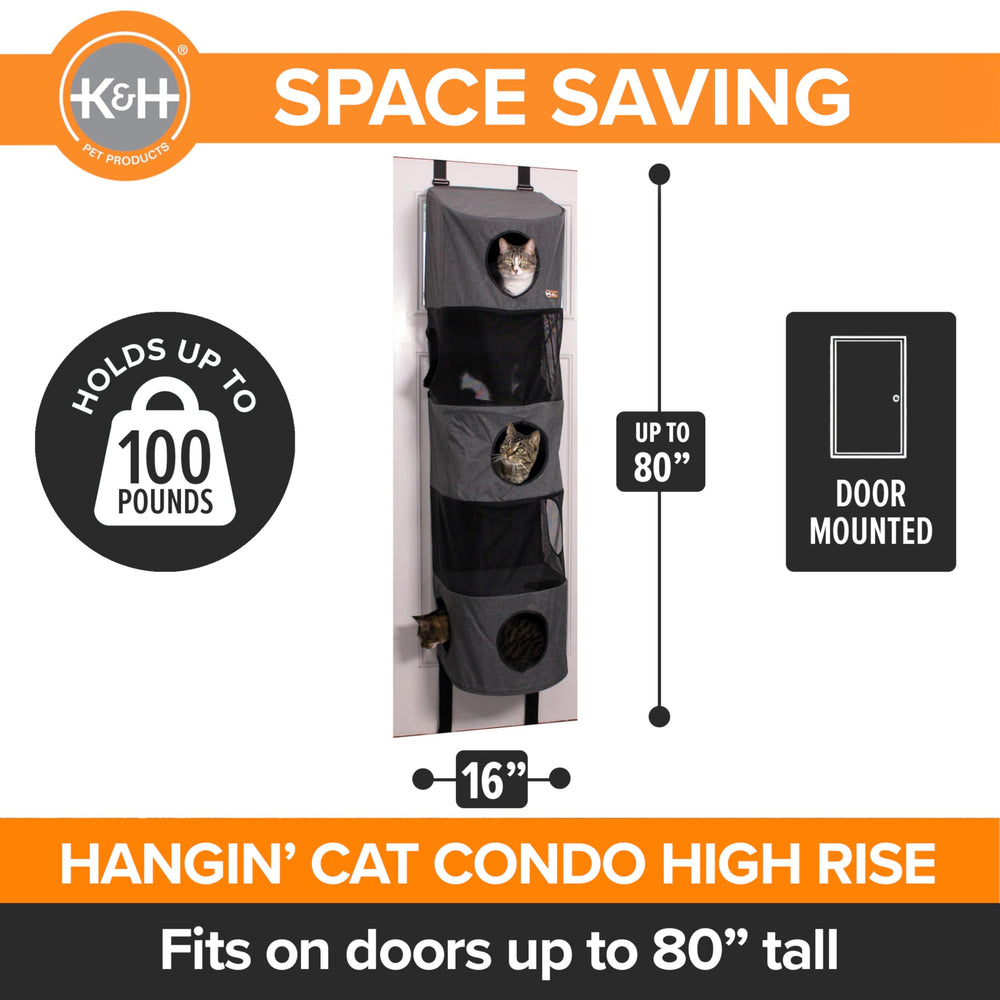K&H Hangin Cat Condo mesh windows and peepholes for views