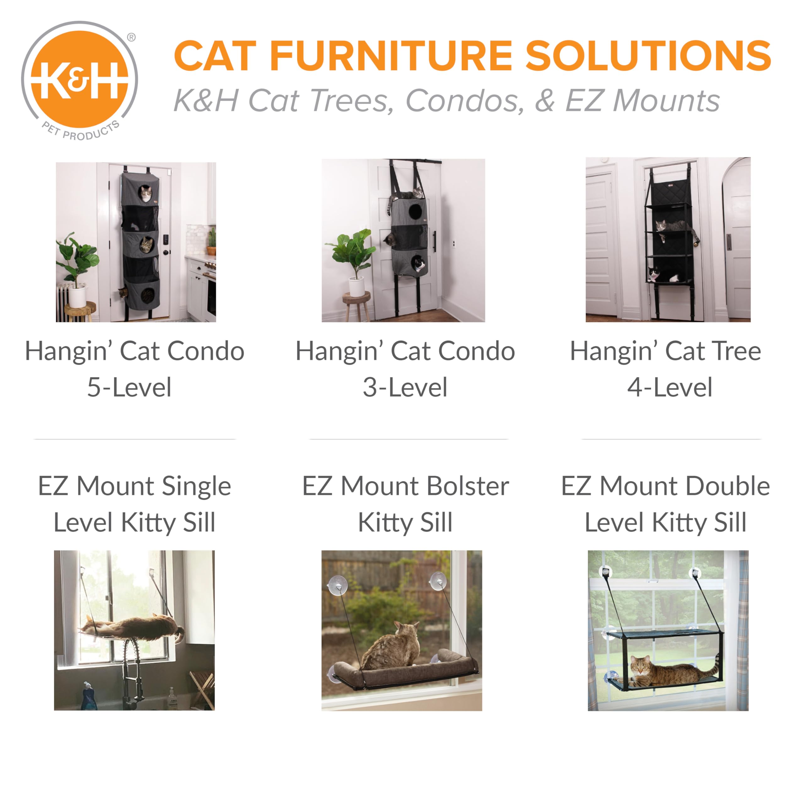 K&H Hangin Cat Condo tool-free assembly for quick setup