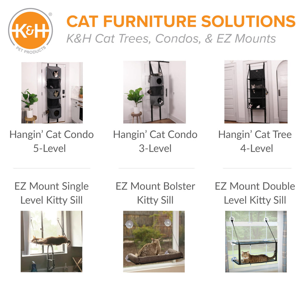 K&H Hangin Cat Condo tool-free assembly for quick setup