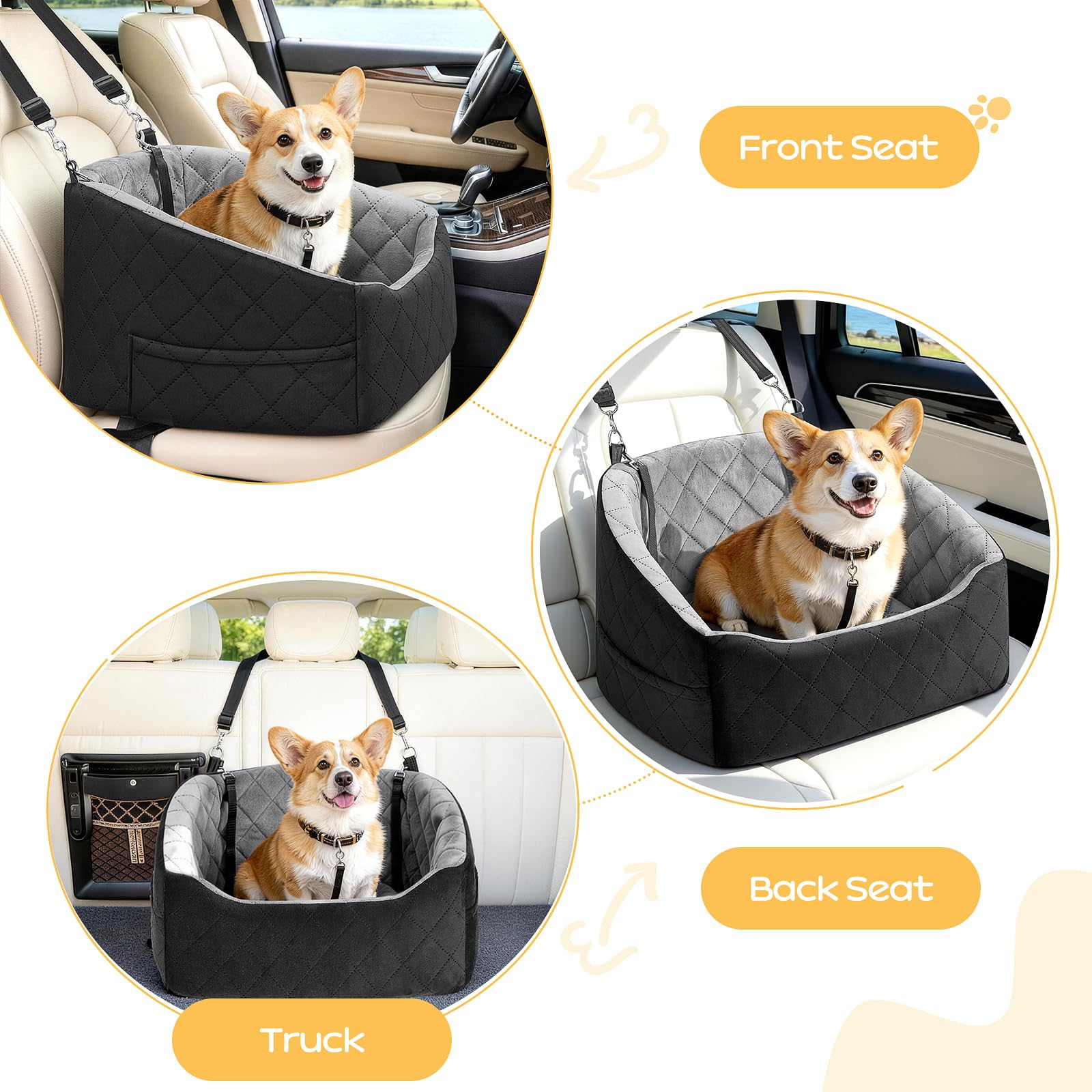 KANGREST dog seat removable cover allows simple cleaning