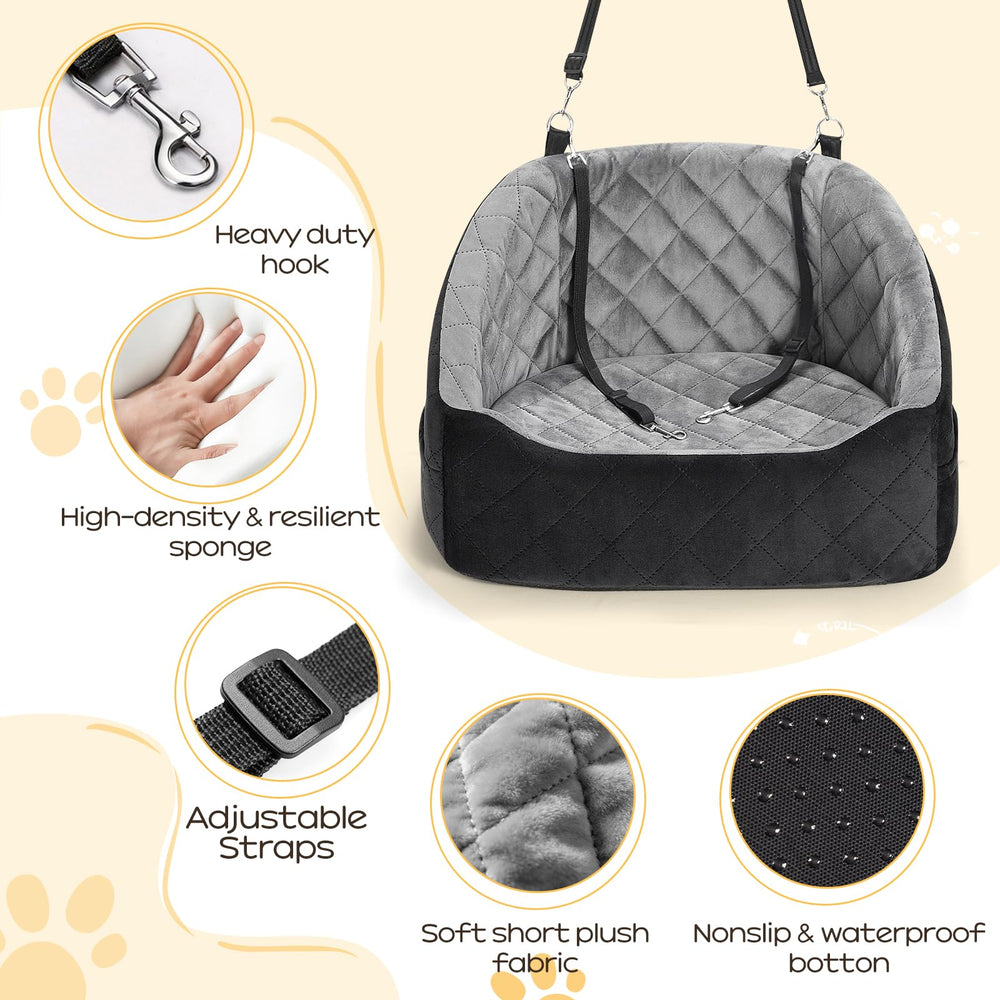 KANGREST dog seat side pocket emphasizes toy and treat storage