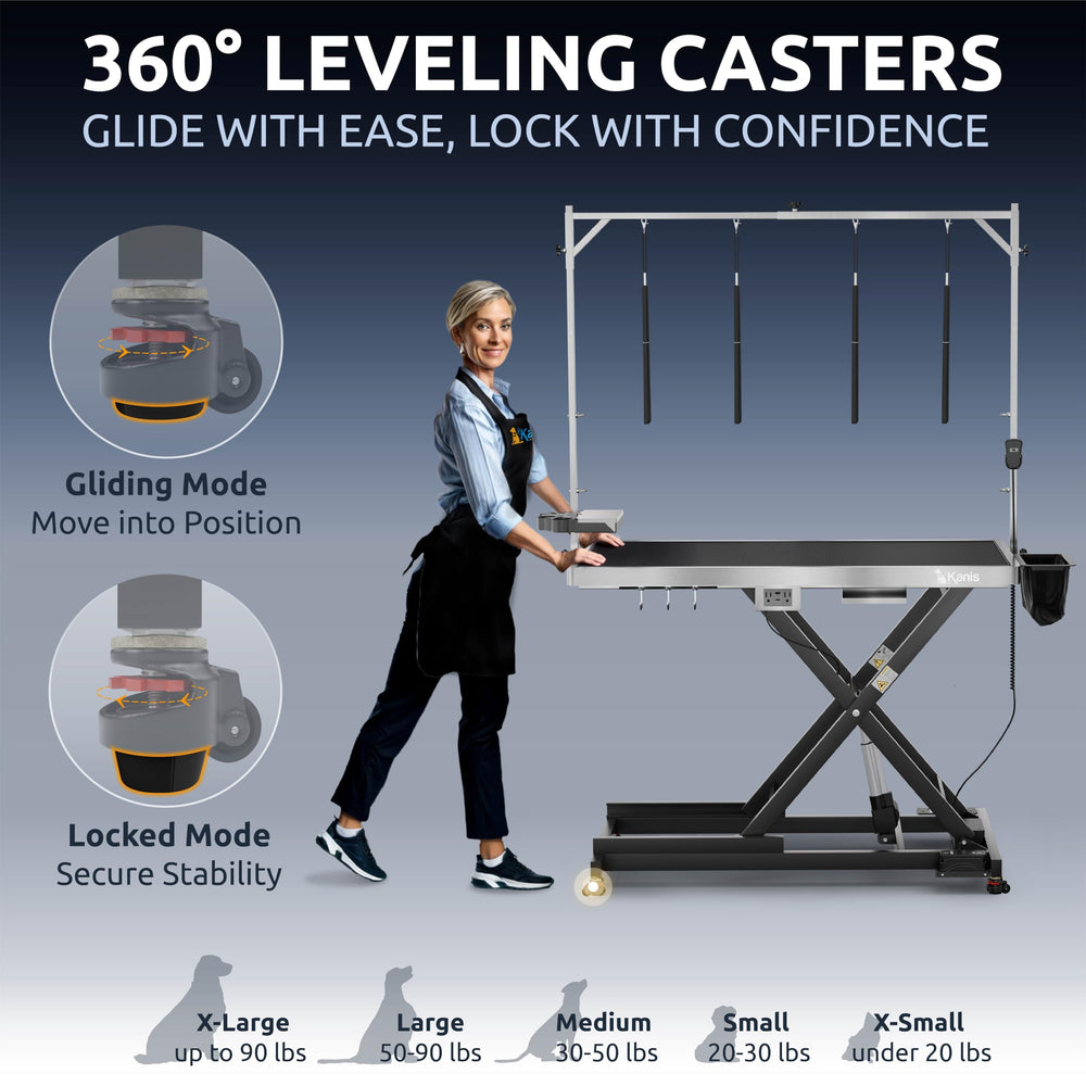 KANIS height-adjustable lift provides comfortable working height.