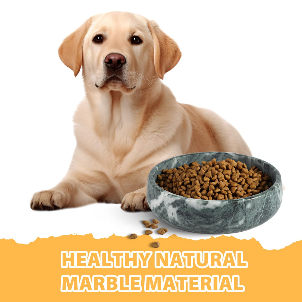 Karibiber Green Marble Dog Bowl Fully assembled bowl ready for everyday use with large breeds.