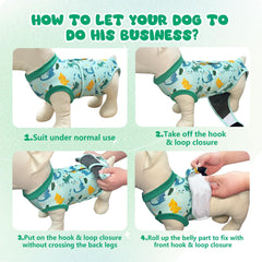 KAROKU recovery suit acts as a gentle barrier to reduce licking around the surgery area.