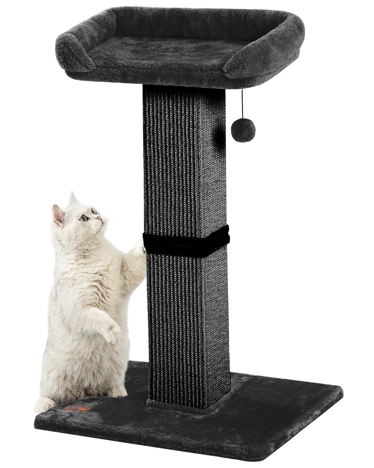 Karolpar 32-inch cat scratching post with sisal fabric for claw maintenance.