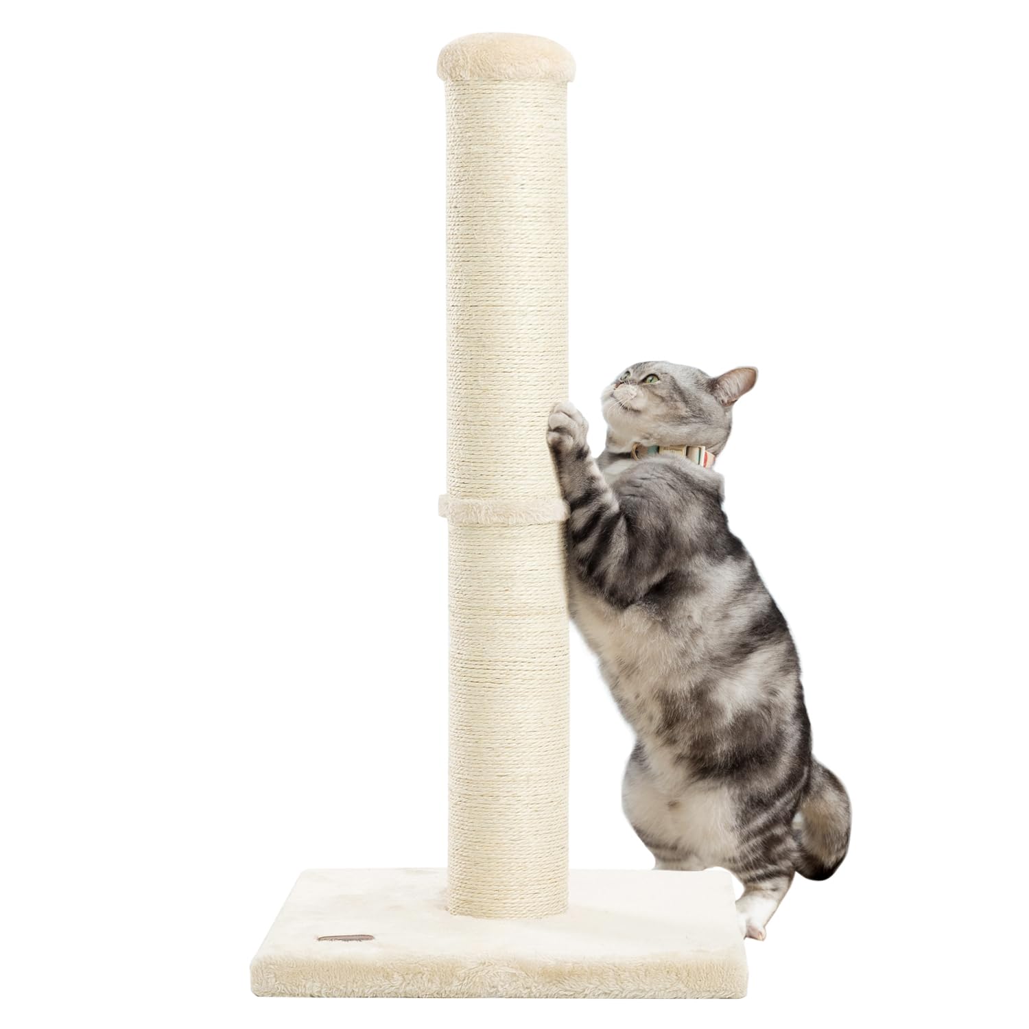 Karolpar 34inch cat post with sisal rope offers ample scratching space.