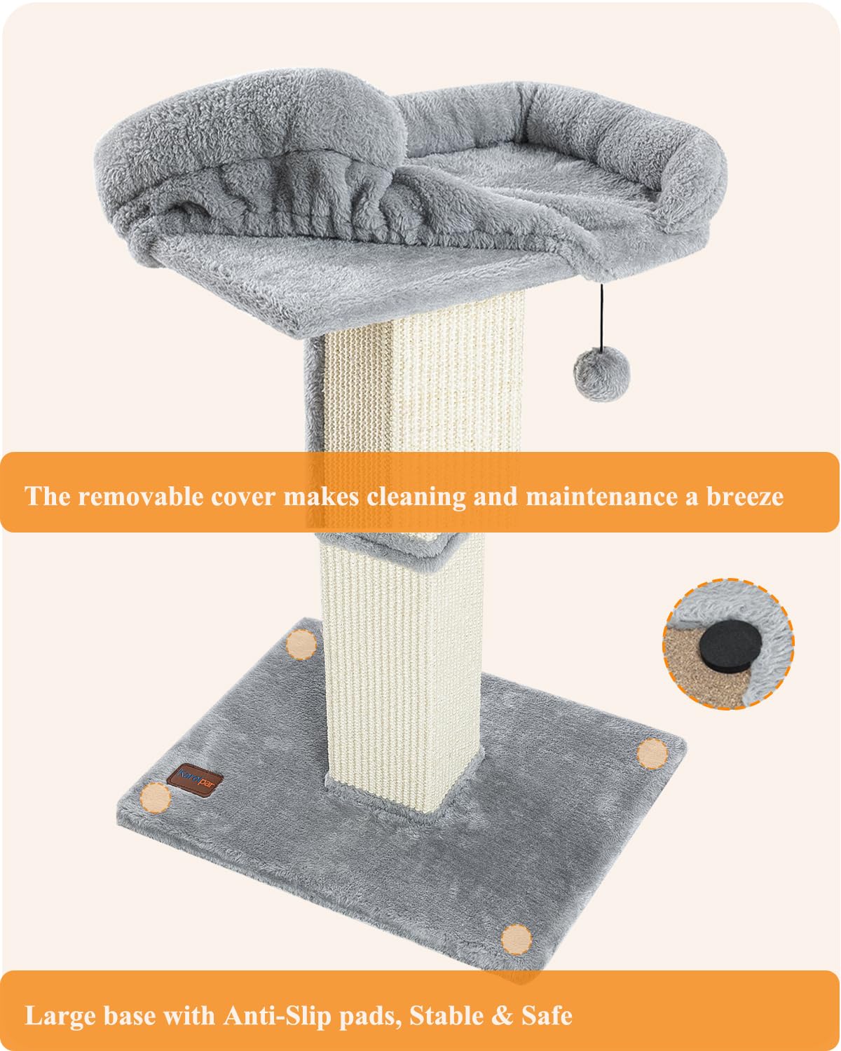 Karolpar removable cover eases cleaning for a tidy pet area