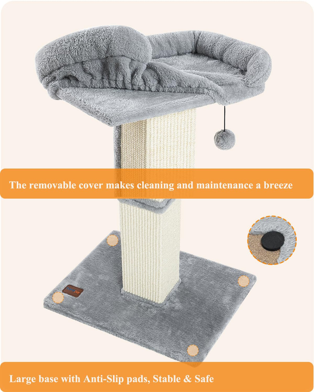 Karolpar removable cover eases cleaning for a tidy pet area