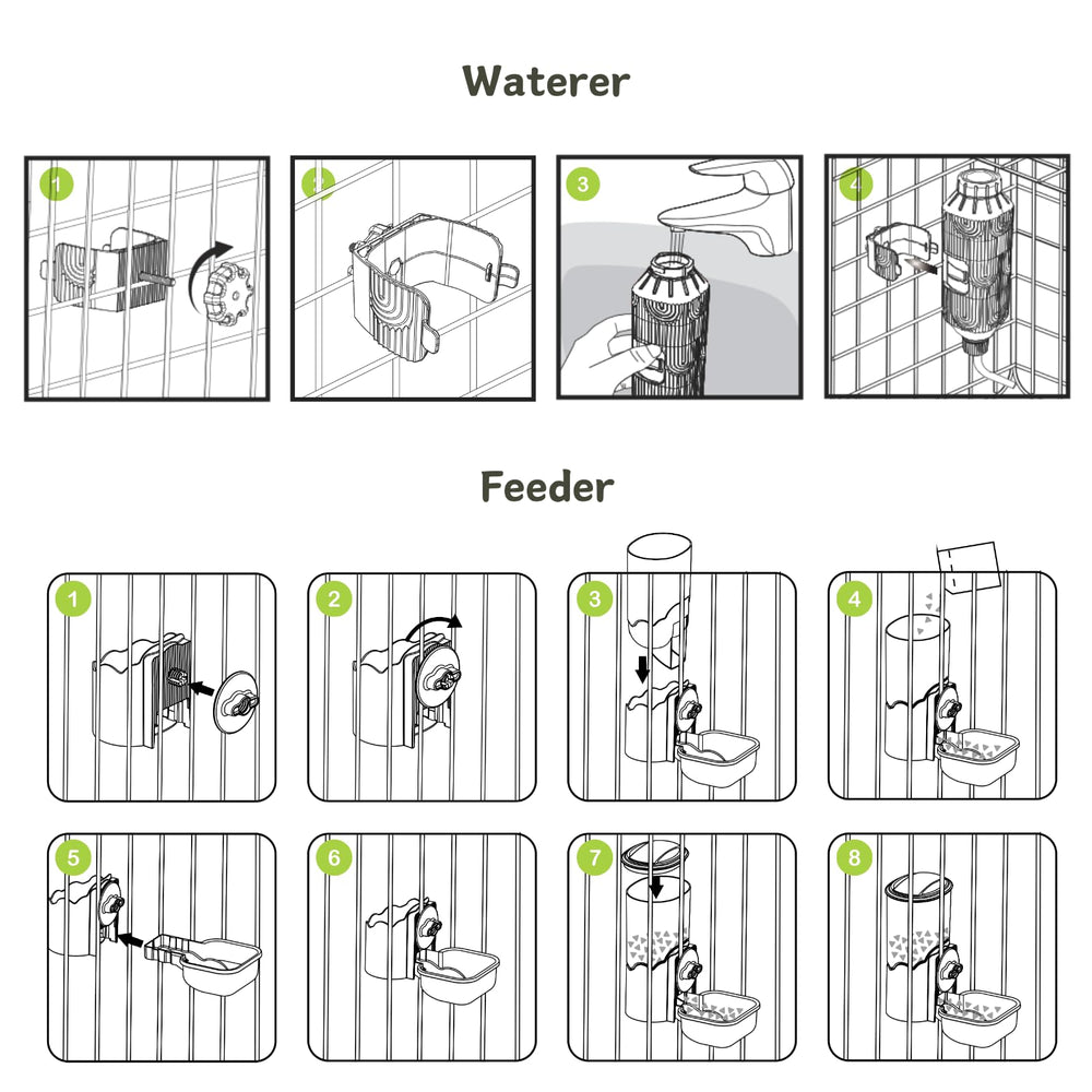 Kassiva 17oz water dispenser maintains steady hydration for pets.