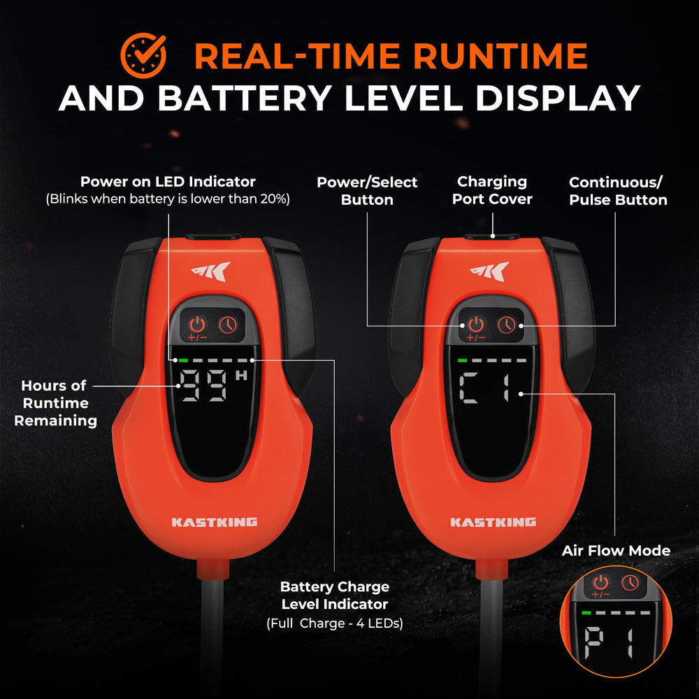 KastKing Li3 Pro pulse mode extends battery life for longer trips.