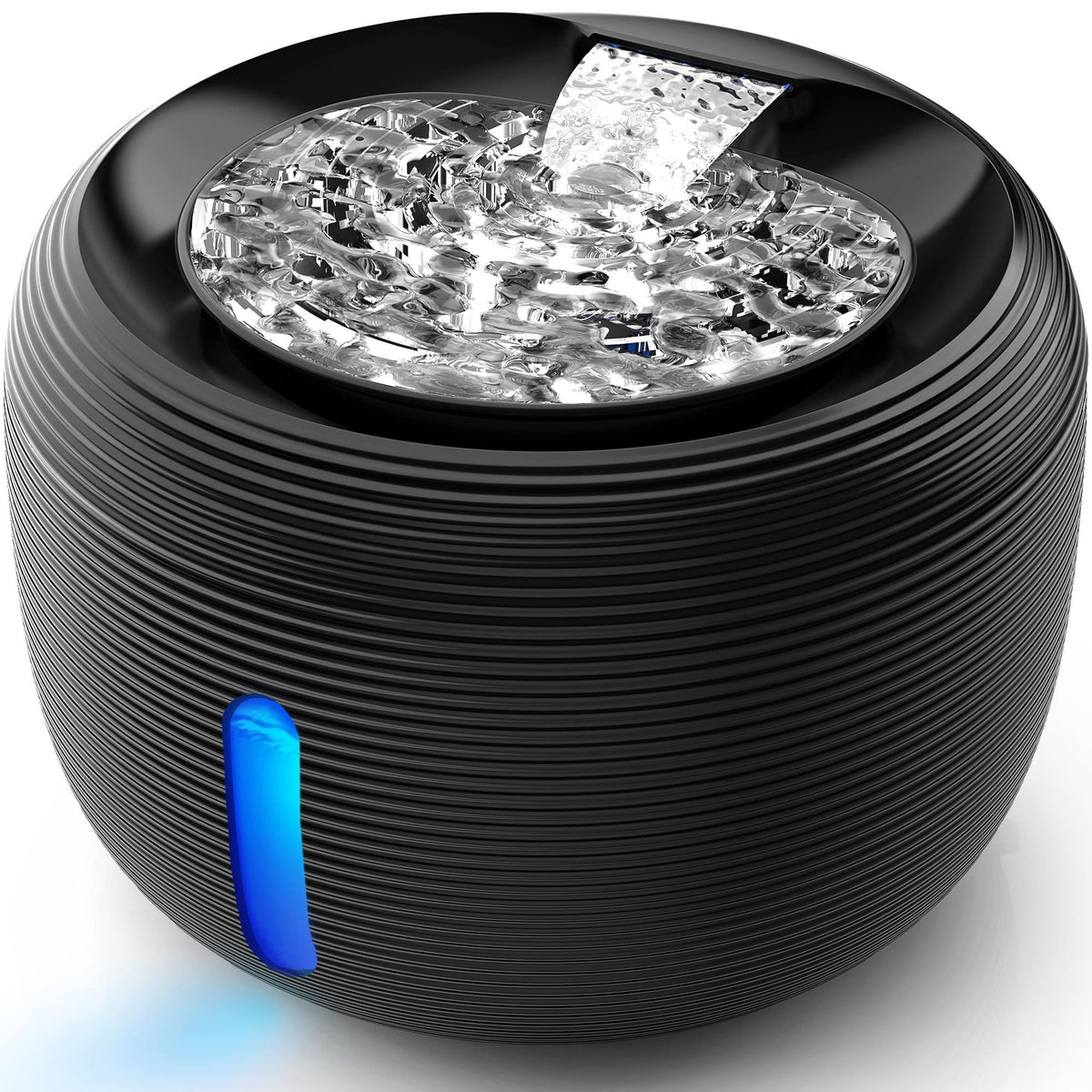 Kastty 3.5L cat water fountain highlighting large capacity for fewer refills.