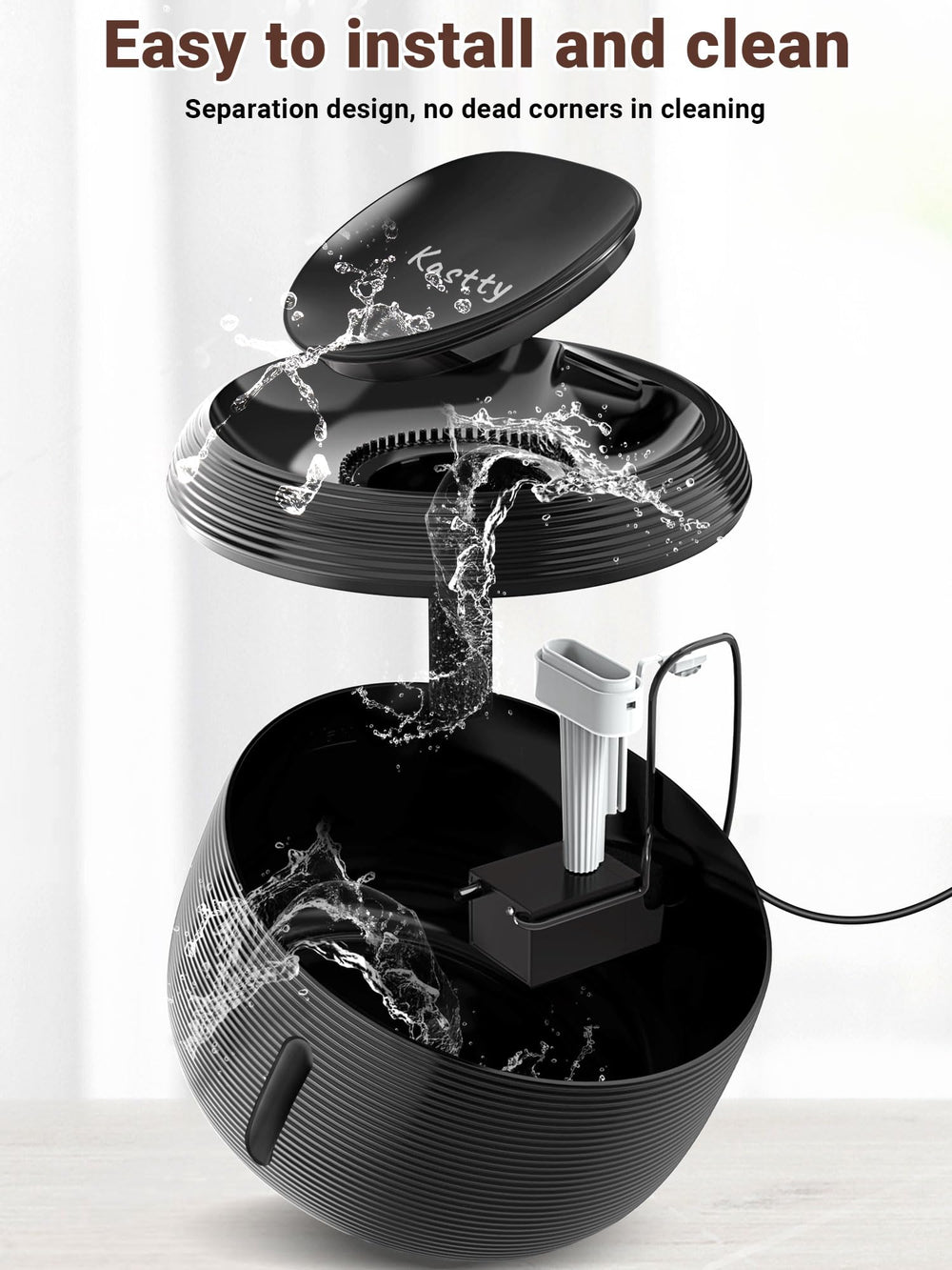 Kastty BPA-free materials ensure safe drinking water for pets.