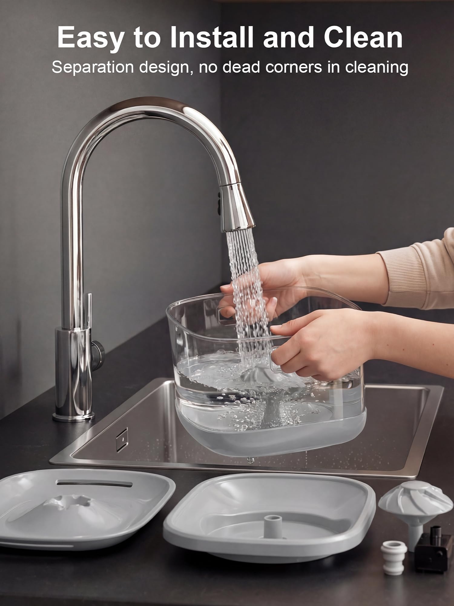 Kastty large-capacity 9.5L fountain in use for multiple pets.