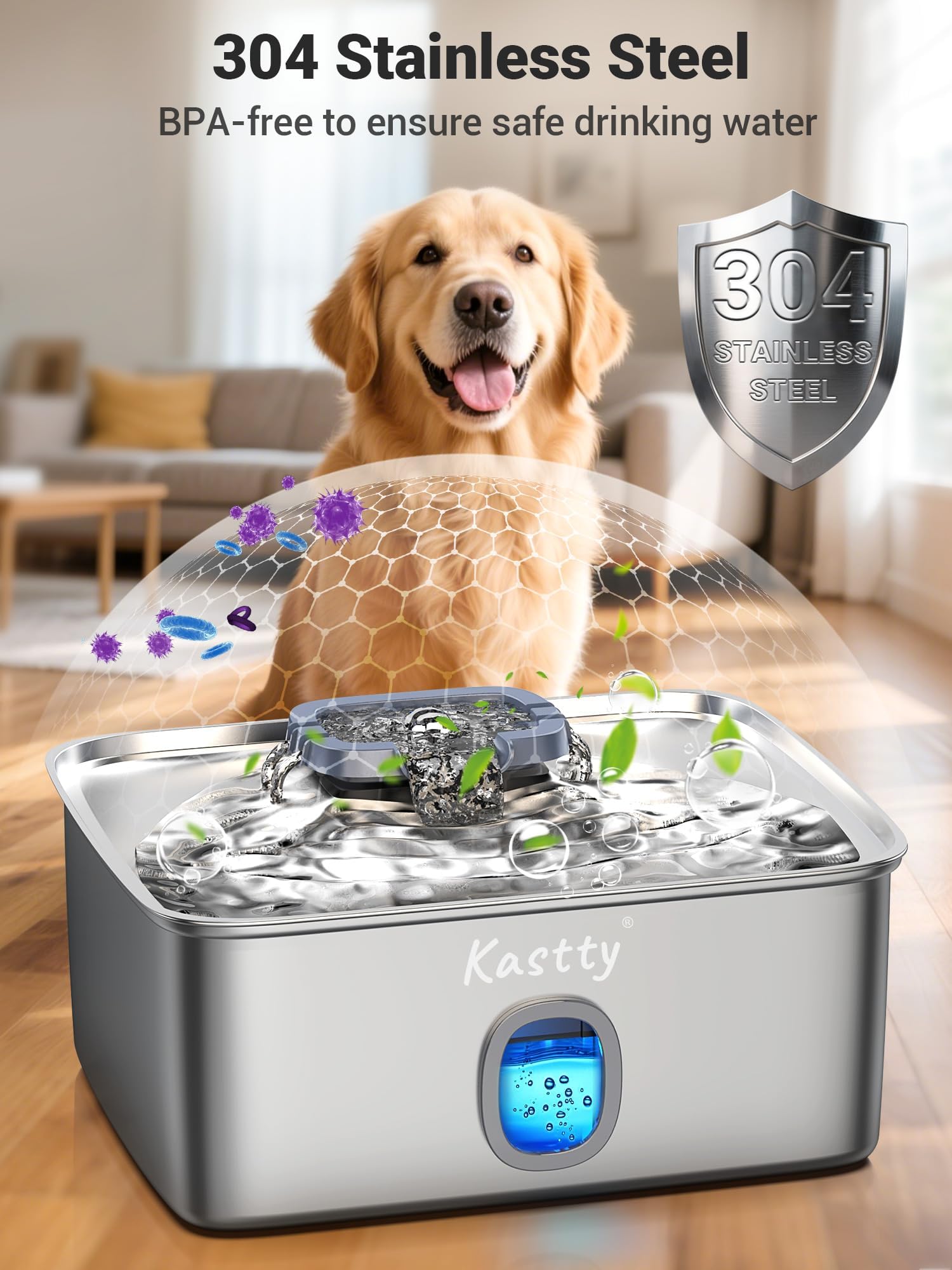 Kastty large capacity design reduces refills for busy households