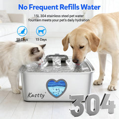 Kastty blue LED indicator signals when to refill for hydration.