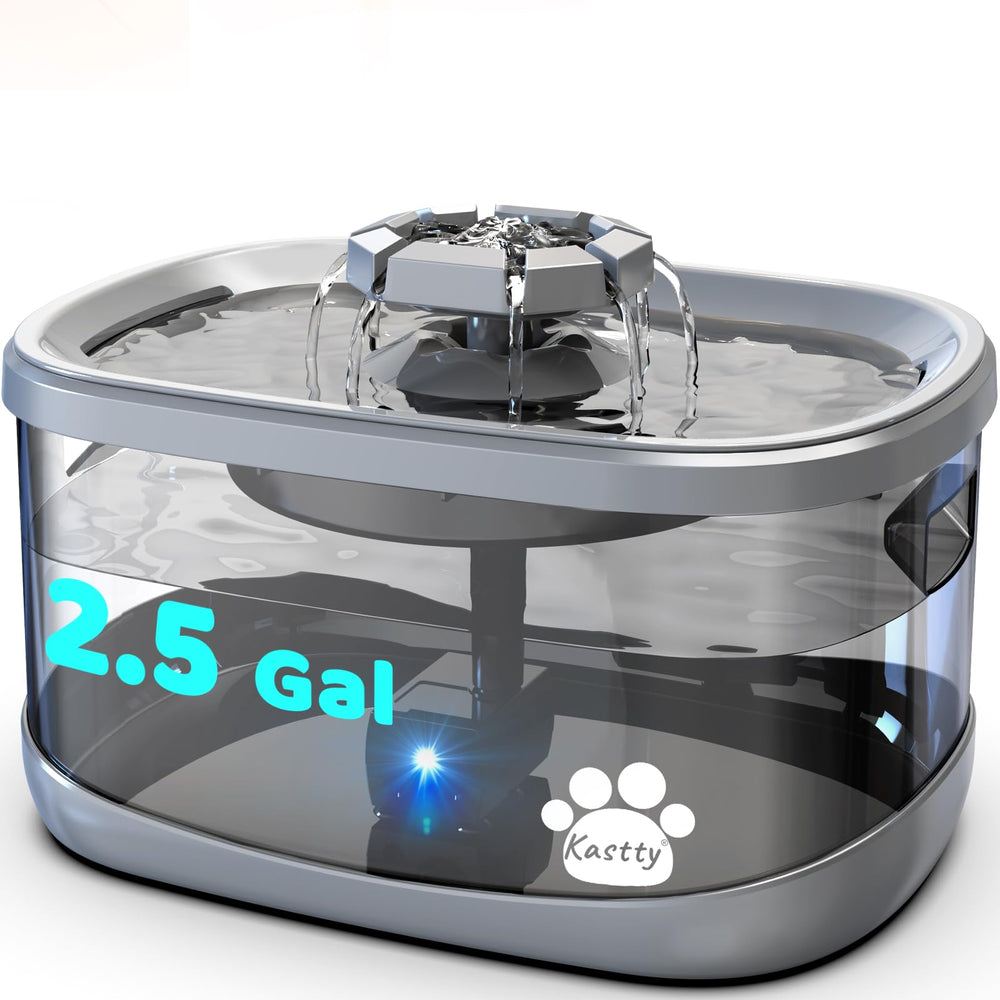 Kastty quiet operation pump conveys low-noise performance for pets.