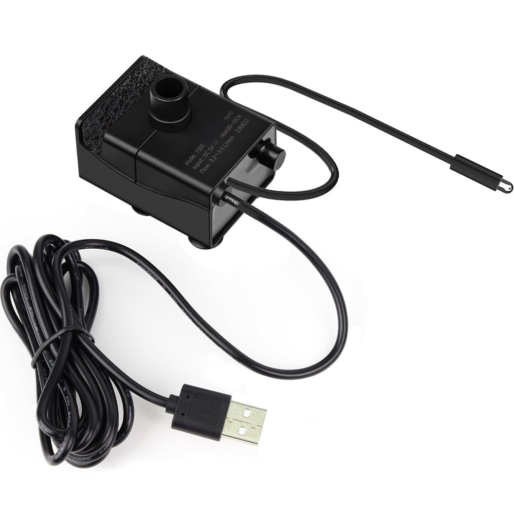 Kastty replacement water pump for 2-gallon dog fountain ensures steady flow for hydration.