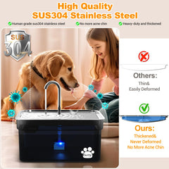 Kastty water fountain ultra-quiet pump minimizes noise during pet drink times.