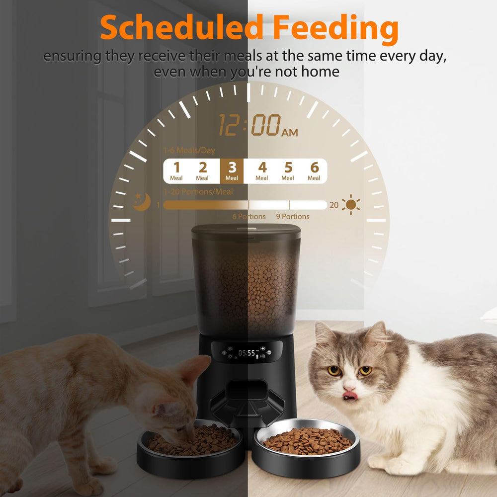 KATALICLAB control panel displaying timer settings for scheduled feeding.