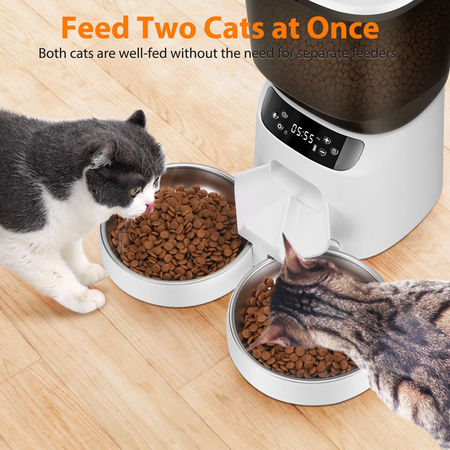KATALICLAB timer display for scheduled cat meals