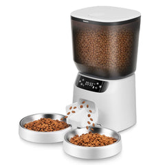 KATALICLAB two-cat feeder with dual bowls for balanced meals