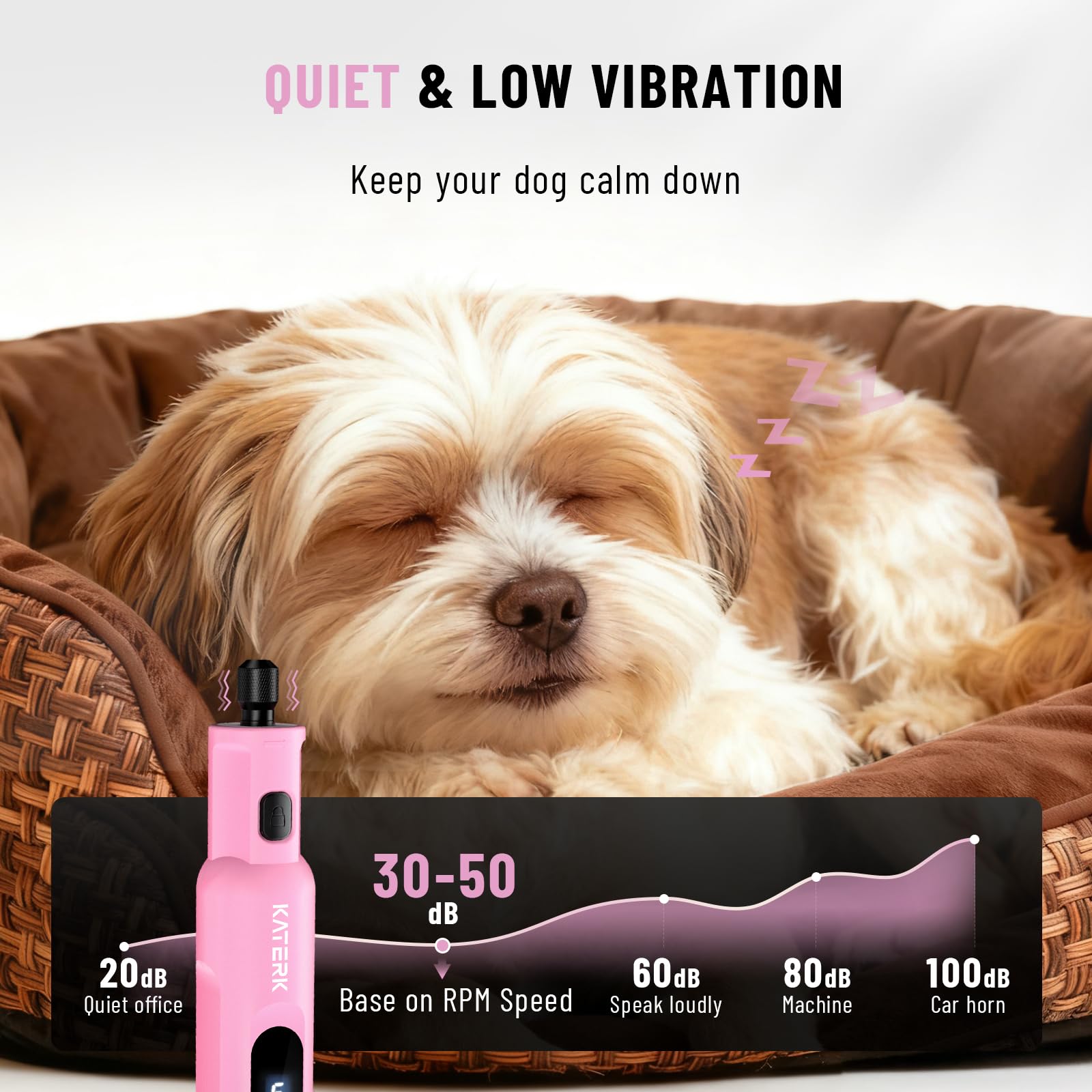 Katerk Ergonomic no-suction design reduces snagging on fur