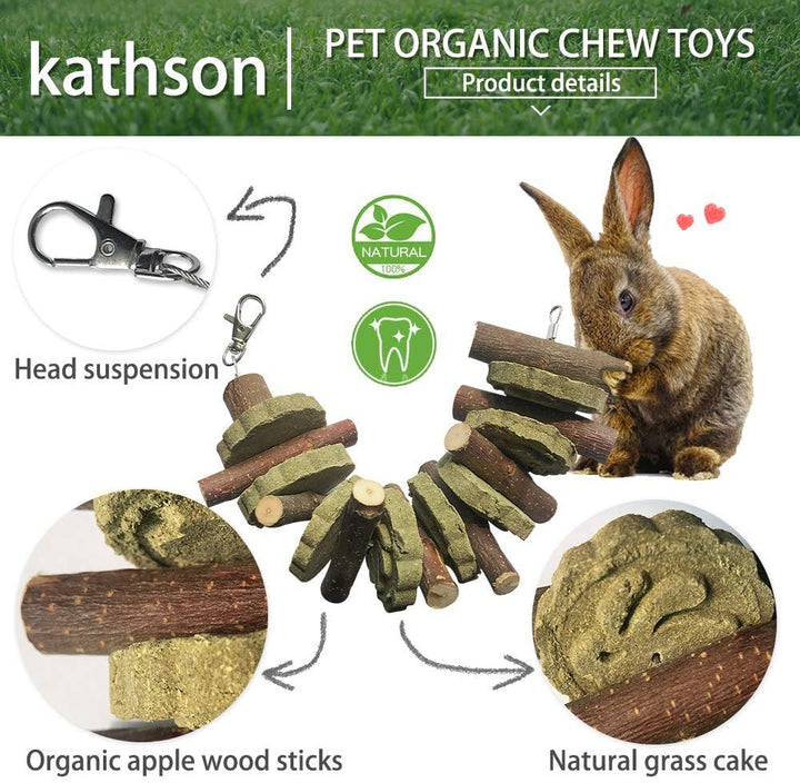 Kathson alfalfa cakes close-up, tasty chew supporting digestion