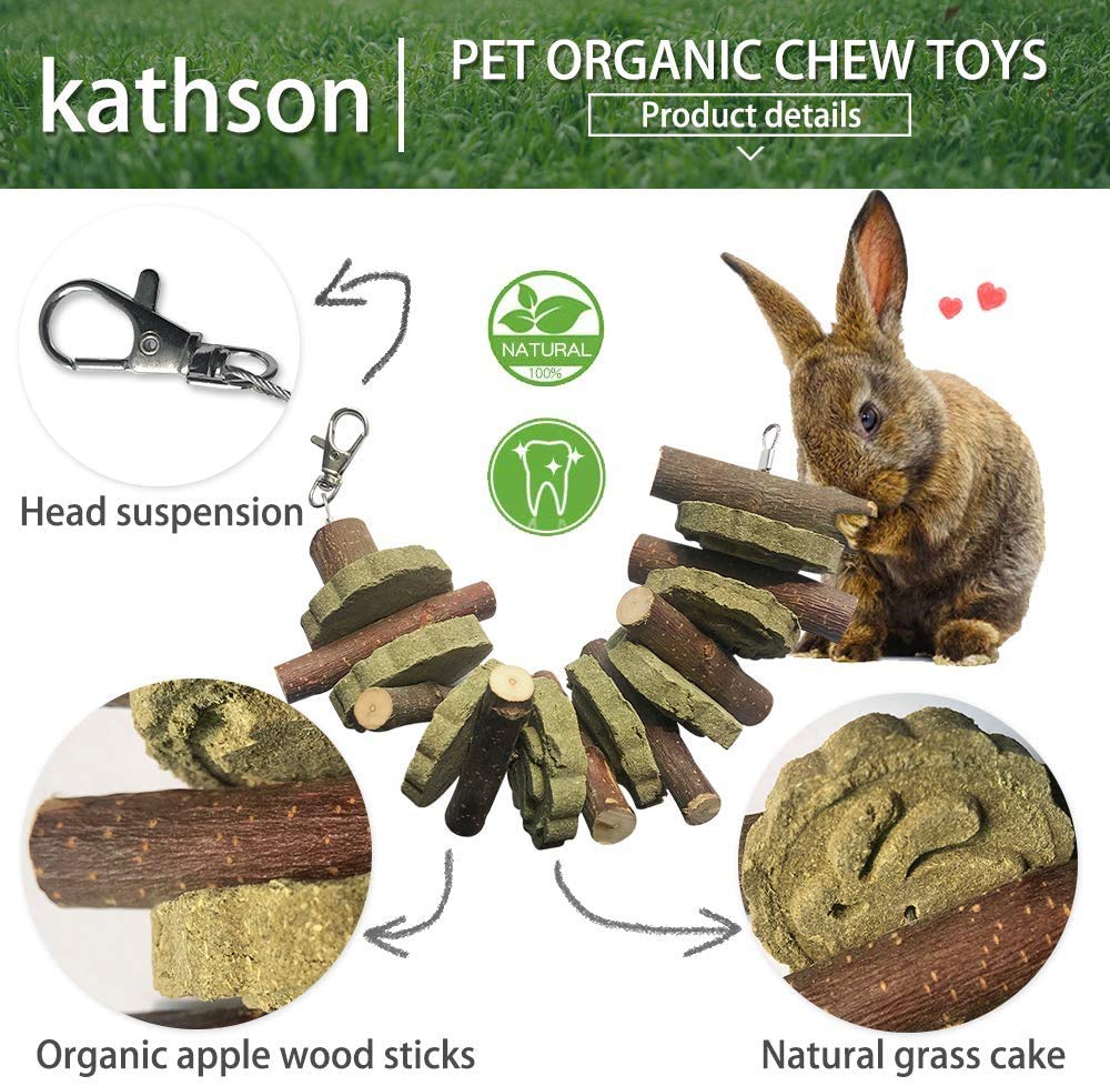 Kathson alfalfa cakes close-up, tasty chew supporting digestion