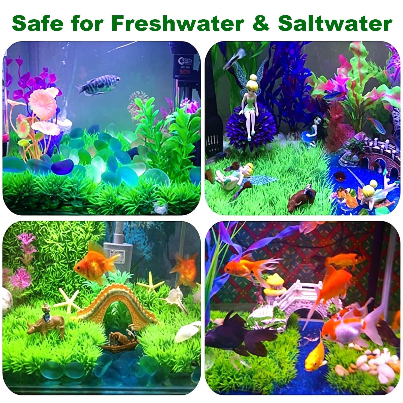 Kathson aquarium grass mat creates a realistic green carpet on the tank bottom.