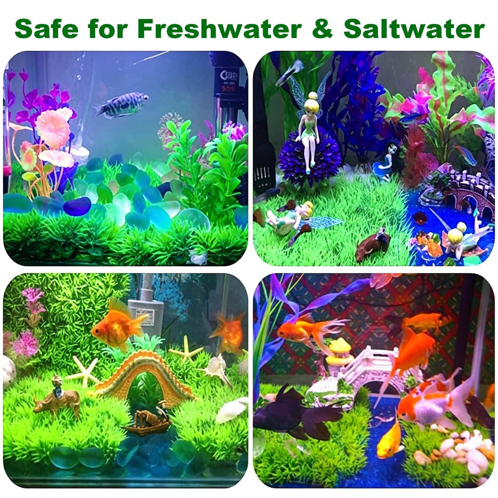Kathson aquarium grass mat creates a realistic green carpet on the tank bottom.