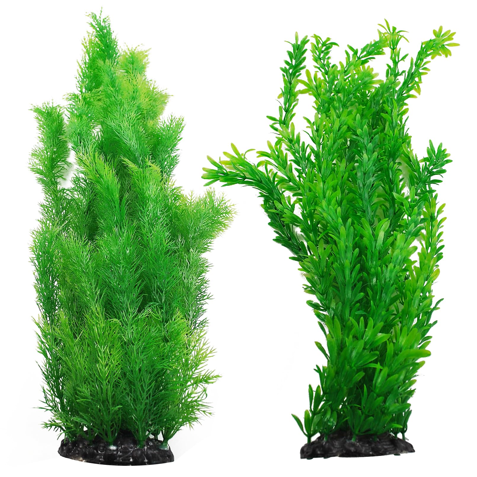 Kathson tall seaweed branch green decor enhances realism and hiding spots for fish.