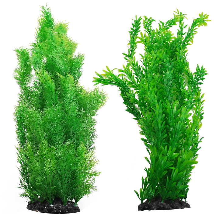 Kathson tall seaweed branch green decor enhances realism and hiding spots for fish.