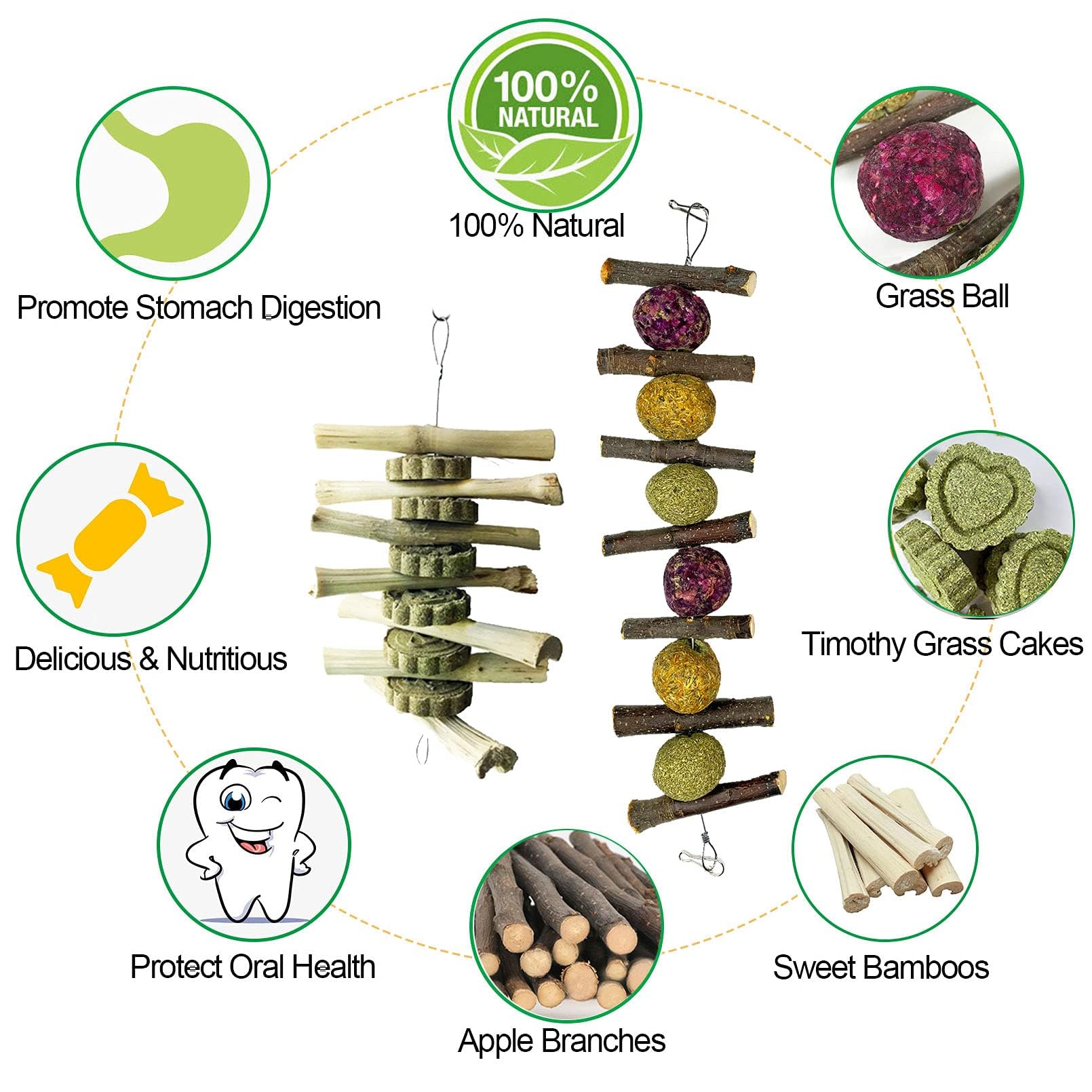 kathson natural-pine-wood chew toy offers safe material for daily gnawing