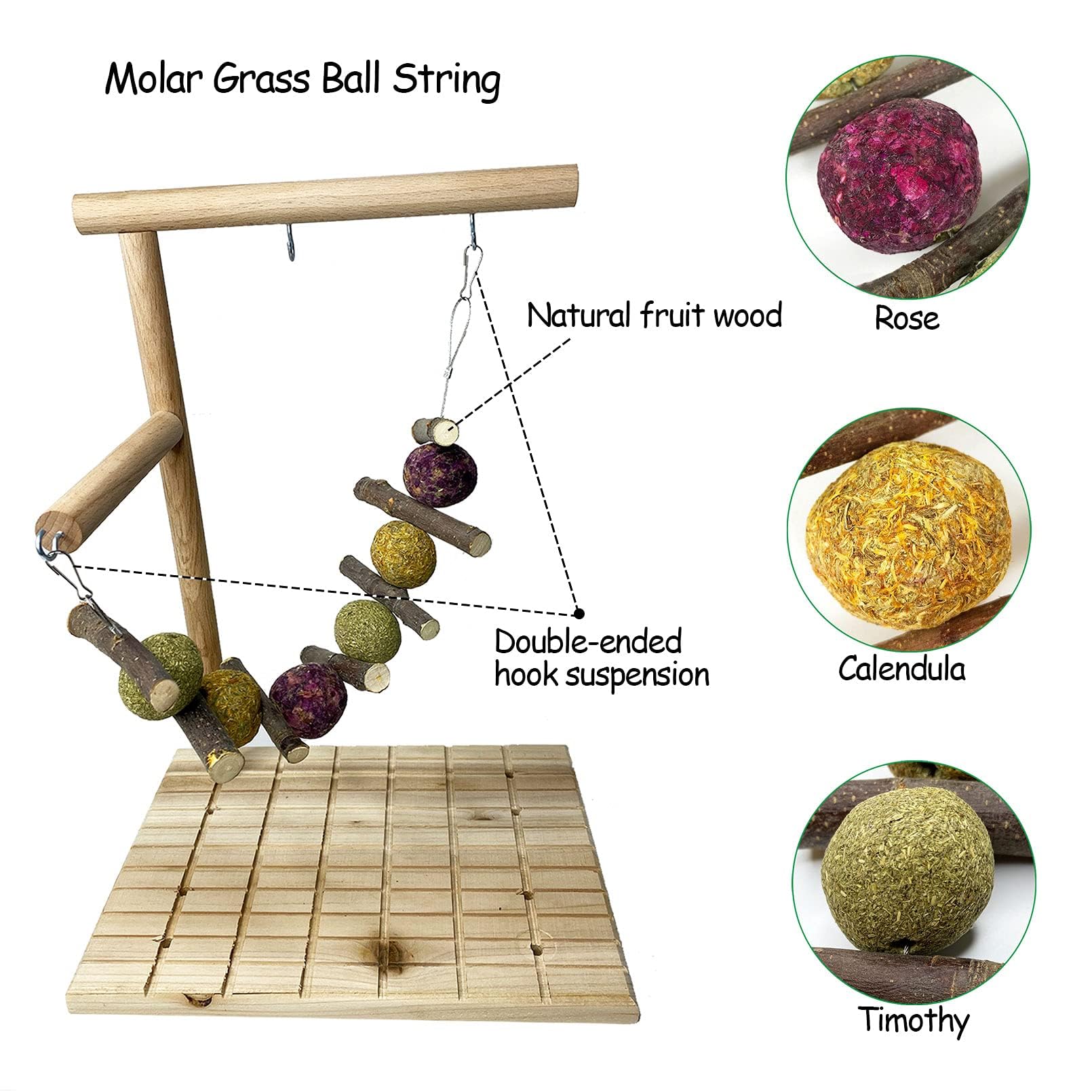 kathson rotating-platform chew toy with hanging option keeps rabbits engaged and active