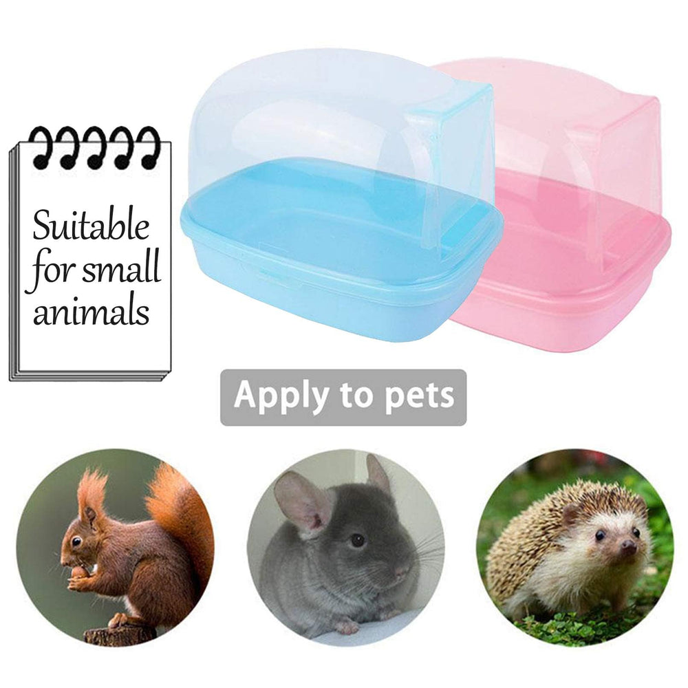 Kathson pink chinchilla sand bath for hygienic grooming and play.