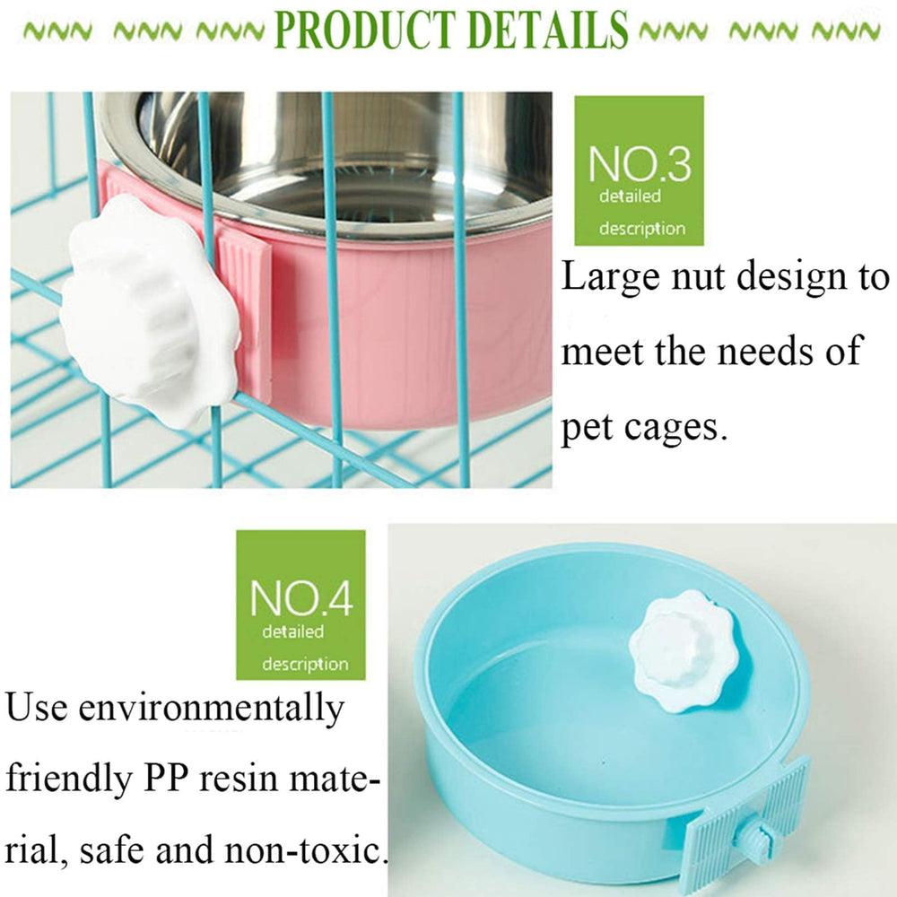 Kathson crate dog bowl easy-lock-system for quick installation