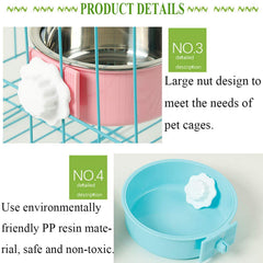 Kathson crate dog bowl easy-lock-system for quick installation