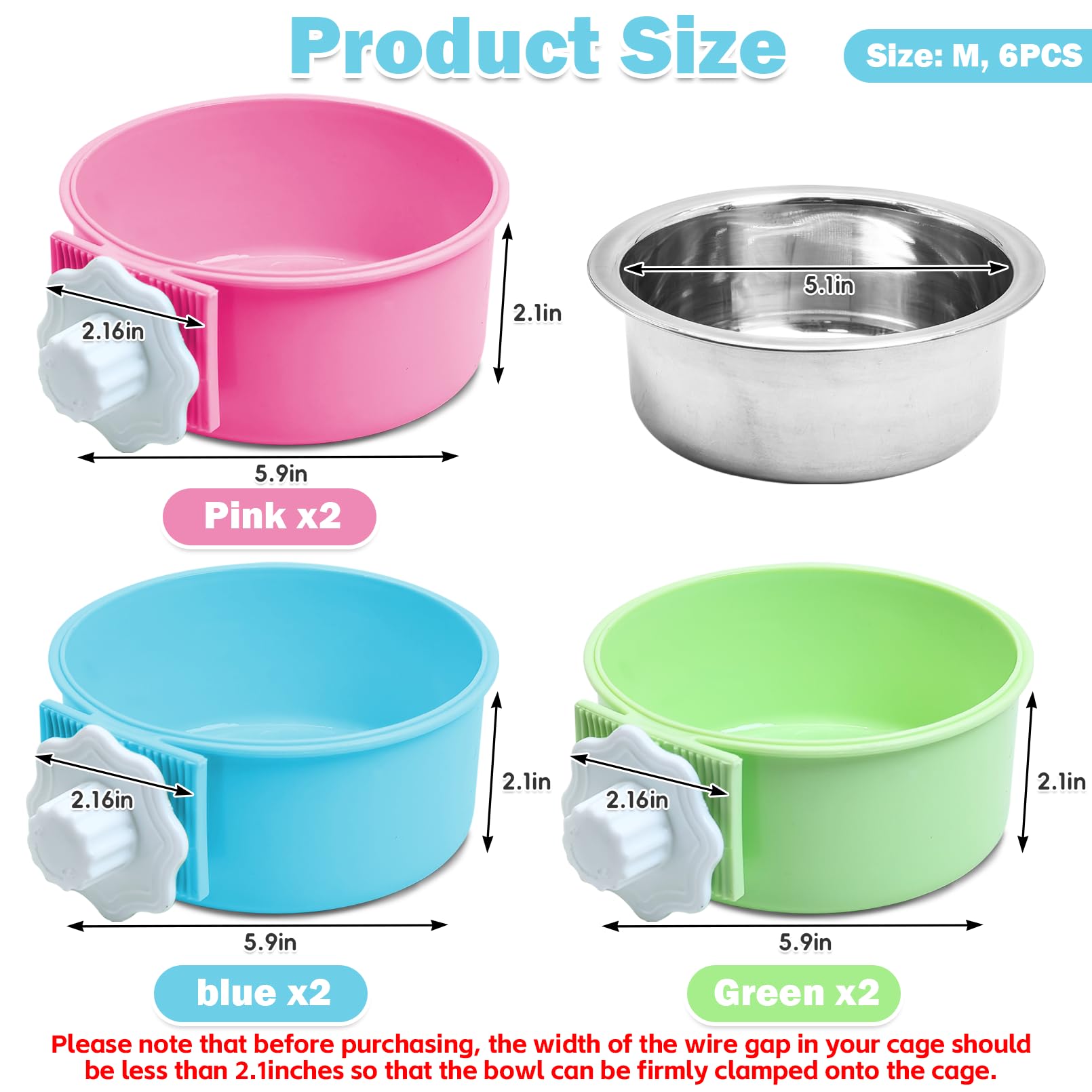 Kathson crate dog bowl hanging-mount setup for secure feeding