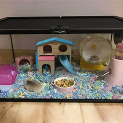 Kathson hamster house hanging bell blue adds playful stimulation.