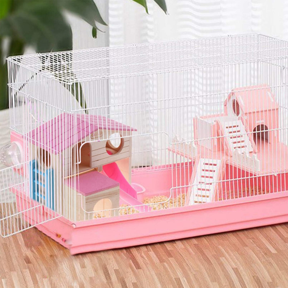Kathson hamster house pink play spaces blend decor with pet fun.